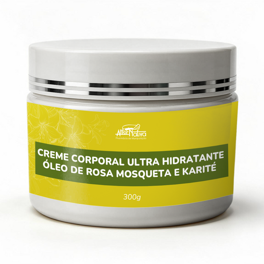 Creme Corporal Ultra Hidratante AlterNativa com rosa mosqueta e karité, 300g